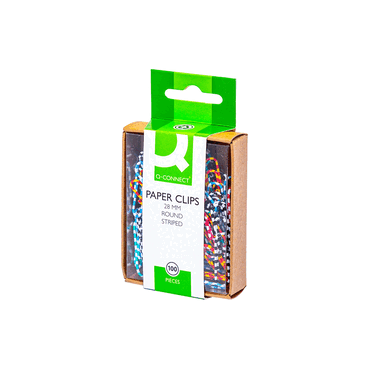 Q-Connect Büroklammern - 28 mm 100 Stück zebra. von Q-Connect