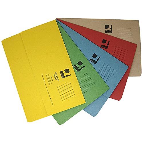 Q Connect Dokumentenmappen / Aktenmappen, Foolscap, farblich sortiert, 50 Stück Q Connect Dokumentenmappen / Aktenmappen, Foolscap, farblich sortiert, 50 Stück von Q-Connect