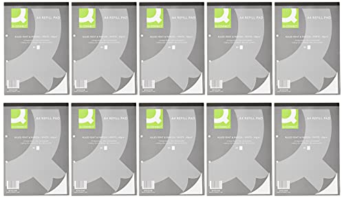 Q-Connect Feint KF02228 Nachfüllblock, liniert, 160 Seiten, A4, 10 Stück von Q-Connect