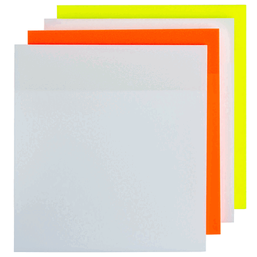 Q-Connect Haftnotiz PP - 76 x 76 mm halbtransparent sortiert 4x 50 Bla von Q-Connect