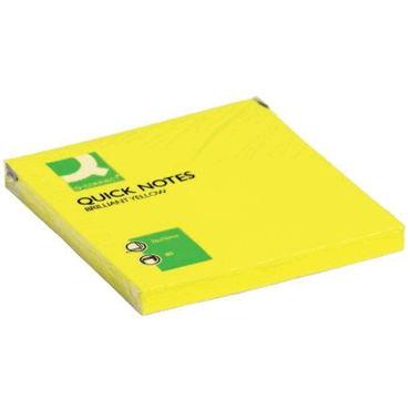 Q-Connect Haftnotizen Brilliant - 76 x 76 mm gelb von Q-Connect