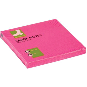 Q-Connect Haftnotizen Brilliant - 76 x 76 mm pink von Q-Connect