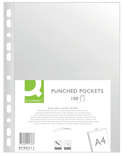 Q-Connect KF00311 Prospekthüllen Standard - glasklar, 0,05 mm, A4, 100 Stück Q-Connect KF00311 Prospekthüllen Standard - glasklar, 0,05 mm, A4, 100 Stück von Q-Connect