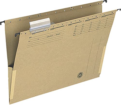 Q-Connect KF00556 Hängetasche mit Hängeschiene und Vollsichtreiter Für A4 Farbe: Braun/Aus 250g/qm Natronkarton, 25 Stück/Schwarzer Organisationsdruck/mit auswechselbaren Blanco-Schildchen Q-Connect KF00556 Hängetasche mit Hängeschiene und Vollsichtreiter Für A4 Farbe: Braun/Aus 250g/qm Natronkarton, 25 Stück/Schwarzer Organisationsdruck/mit auswechselbaren Blanco-Schildchen von Q-Connect