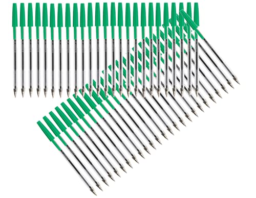 Q Connect KF01043 Kugelschreiber, mittlere Strichstärke, grün , 50 Stück von Q-Connect