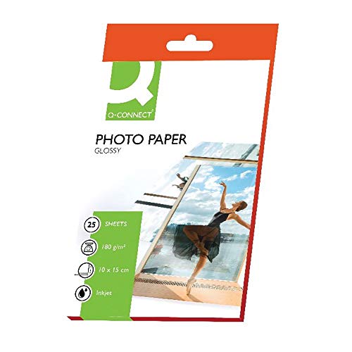 Q-Connect KF01905 Inkjetpapiere Inkjet Fotopapier 10x15 25 Blatt von Q-Connect