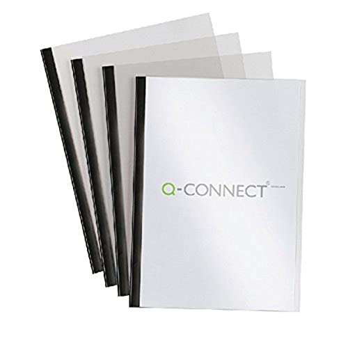 Q-Connect KF01926 Klemmschienen- und Deckblattset A4 6 mm 20 Stück schwarz von Q-Connect