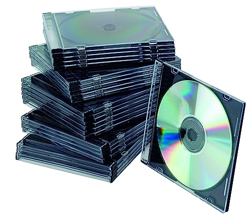Q-Connect KF02210 Edv-Zubehöre CD Hülle SlimCase 25 stück schwarz/transparent von Q-Connect