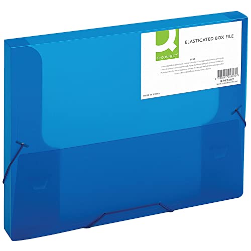 Q-Connect KF02307 Heftmappen und Sammelmappen Sammelbox-ca. 250 Blatt, blau-transparent, 1 von Q-Connect