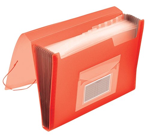 Q-Connect KF02478 Belegsammeltaschen und Fächertaschen translucent rot von Q-Connect