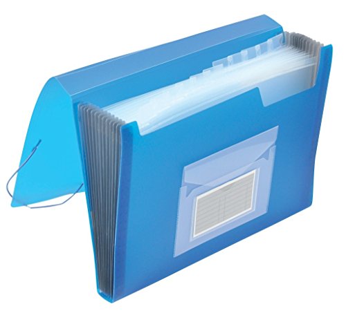 Q-Connect KF02479 Belegsammeltaschen und Fächertaschen translucent blau von Q-Connect