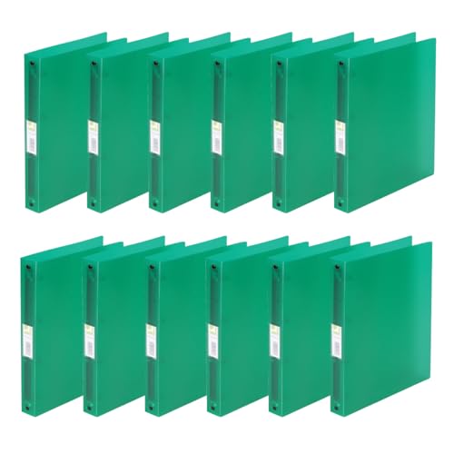 Q-Connect KF02906 Ringbuch / 12 Stück/ A4 4-Ring 25 mm/Farbe: Grün Transparent/aus Starkem Transluzente PP-Folie / 31 mm Rücken/Ringhefter Plastik/Ringordner Schmal Dünne Ordner Q-Connect KF02906 Ringbuch / 12 Stück/ A4 4-Ring 25 mm/Farbe: Grün Transparent/aus Starkem Transluzente PP-Folie / 31 mm Rücken/Ringhefter Plastik/Ringordner Schmal Dünne Ordner von Q-Connect