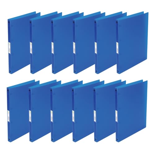 Q-Connect KF02918 Ringbuch / 12 Stück/ A4 4-Ring 16 mm/Farbe: Blau Transparent/aus Starkem Transluzente PP-Folie / 22 mm Rücken/Ringhefter Plastik/Ringordner Schmal Dünne Ordner Q-Connect KF02918 Ringbuch / 12 Stück/ A4 4-Ring 16 mm/Farbe: Blau Transparent/aus Starkem Transluzente PP-Folie / 22 mm Rücken/Ringhefter Plastik/Ringordner Schmal Dünne Ordner von Q-Connect