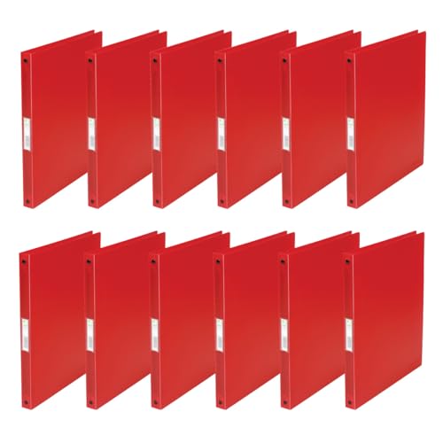 Q-Connect KF02920 Ringbuch / 12 Stück/ A4 4-Ring 16 mm/Farbe: Rot Transparent/aus Starkem Transluzente PP-Folie / 22 mm Rücken/Ringhefter Plastik/Ringordner Schmal Dünne Ordner Q-Connect KF02920 Ringbuch / 12 Stück/ A4 4-Ring 16 mm/Farbe: Rot Transparent/aus Starkem Transluzente PP-Folie / 22 mm Rücken/Ringhefter Plastik/Ringordner Schmal Dünne Ordner von Q-Connect