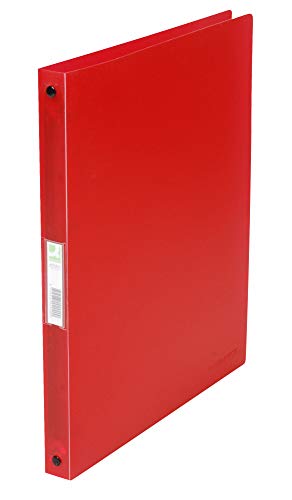 Q-Connect KF02920 Ringbuch - A4, 4-Ring, Dürchmesser 16 mm, rot, klar von Q-Connect