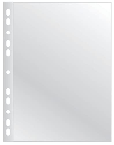 Q-Connect KF11189 Prospekthülle/Klarsichthüllen Genarbt A4-50 Stück/Verbreiterte Seiten/Oben Offen Klarsichthüllen Sicht-Hüllen Gelochte Plastikhülle/Transparent 40 mikron Q-Connect KF11189 Prospekthülle/Klarsichthüllen Genarbt A4-50 Stück/Verbreiterte Seiten/Oben Offen Klarsichthüllen Sicht-Hüllen Gelochte Plastikhülle/Transparent 40 mikron von Q-Connect