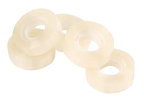 Q-Connect KF17490 Transparentes Klebefilm Klebeband / 8 Rollen / 18 mm x 20 m/für Schule, Heim und Büro von Q-Connect