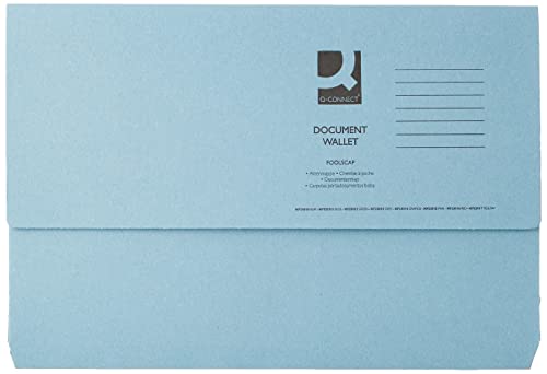 Q-Connect KF23011 Dokumentenmappe, Foolscap-Format, Blau, 50 Stück Q-Connect KF23011 Dokumentenmappe, Foolscap-Format, Blau, 50 Stück von Q-Connect
