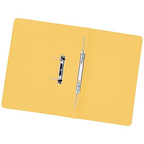 Q-Connect KF26057 Schnellhefter Folio-Format/A4 35 mm Kapazität gelb, 25-er Pack von Q-Connect