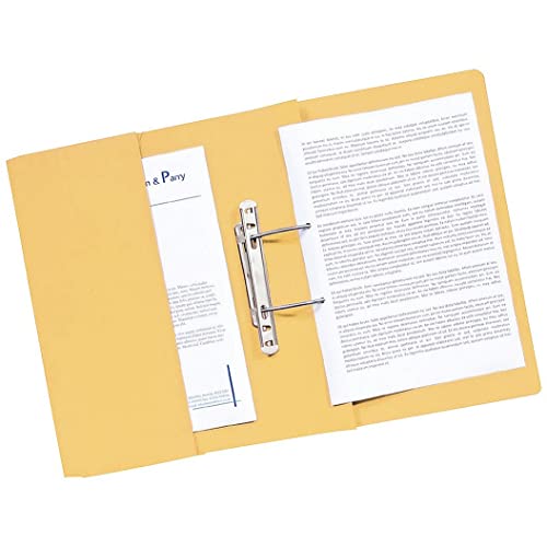 Q-Connect KF26099 Schnellhefter mit Tasche Folio-Format 38 mm Kapazität gelb von Q-Connect