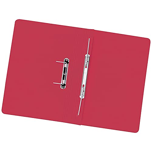 Q-Connect KF26100 Schnellhefter mit Tasche Folio-Format 38 mm Kapazität rot, 25 Stück von Q-Connect