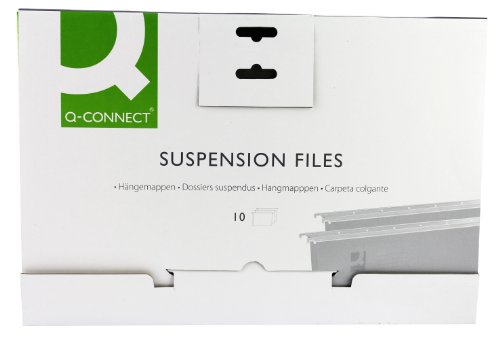 Q-Connect Hängemappe mit Registerkarten für Foolscap-Format, Grün, Verpackung kann variieren. von Q-Connect