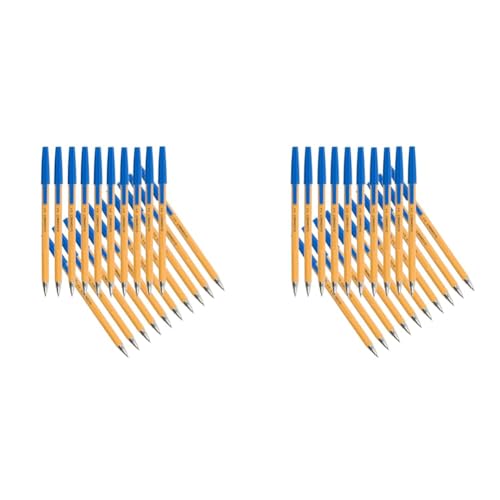 Q-Connect Kugelschreiber, feine Spitze, Blau 20 Stück. 0,4 mm (Packung mit 2) von Q-Connect