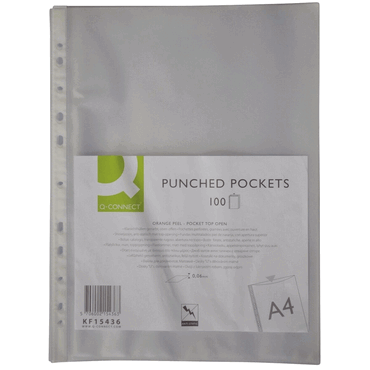 Q-Connect Prospekthülle - A4 60 mym genarbt 100 Stück. von Q-Connect