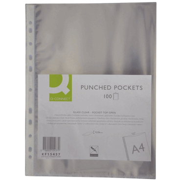 Q-Connect Prospekthülle - A4 60 mym glasklar 100 Stück von Q-Connect