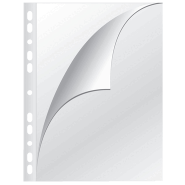 Q-Connect Prospekthülle A4 Öffnung oben/links 80 mym genarbt 100 Stück von Q-Connect