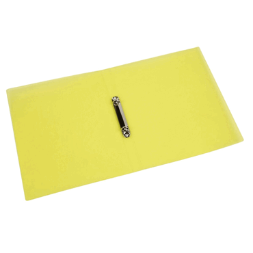 Q-Connect Ringbuch transparent - A4 2-Ring Ring-Ø 25 mm gelb-transpare von Q-Connect