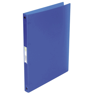 Q-Connect Ringbuch transparent - A4 4-Ring Ring-Ø 16 mm blau-transpare von Q-Connect
