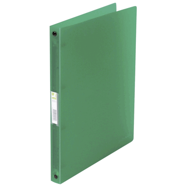 Q-Connect Ringbuch transparent - A4 4-Ring Ring-Ø 16 mm grün-transpare von Q-Connect