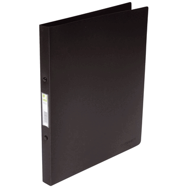 Q-Connect Ringbuch transparent - A4 4-Ring Ring-Ø 16 mm schwarz gedeck von Q-Connect