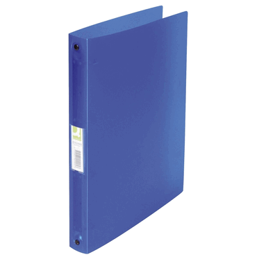 Q-Connect Ringbuch transparent - A4 4-Ring Ring-Ø 25 mm blau-transpare von Q-Connect
