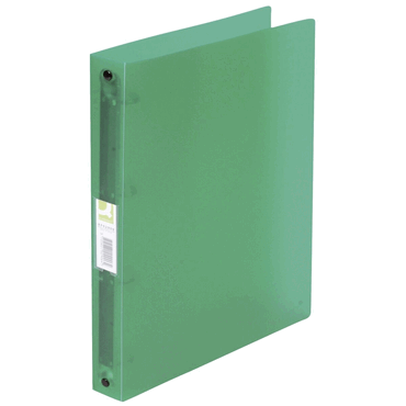 Q-Connect Ringbuch transparent - A4 4-Ring Ring-Ø 25 mm grün-transpare von Q-Connect