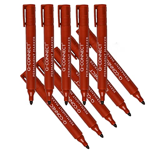 Q Connect Rundspitze permanent marker – Rot, 10 Einheiten Q Connect Rundspitze permanent marker – Rot, 10 Einheiten von Q-Connect