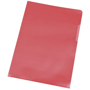 Q-Connect Sichthülle - A4 120 mym genarbt rot 100 Stück. von Q-Connect