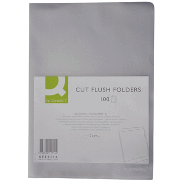 Q-Connect Sichthülle - A4 90 mym genarbt transparent 100 Stück. von Q-Connect