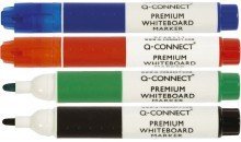 Q-Connect Whiteboard-Marker Premium, 1,5 - 3 mm, sortiert (4 Farben) von Q-Connect
