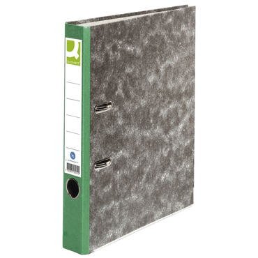 Q-Connect Wolkenmarmor-Ordner - A4 50 mm grün. von Q-Connect