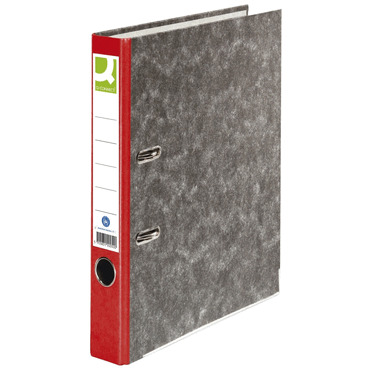 Q-Connect Wolkenmarmor-Ordner - A4 50 mm rot. von Q-Connect