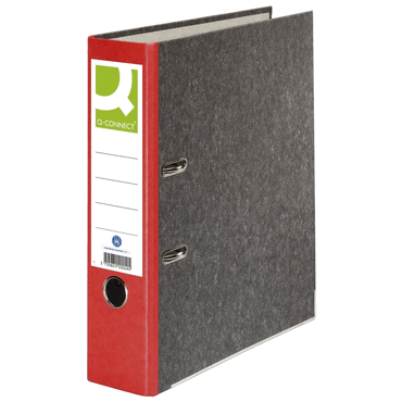 Q-Connect Wolkenmarmor-Ordner - A4 80 mm rot von Q-Connect