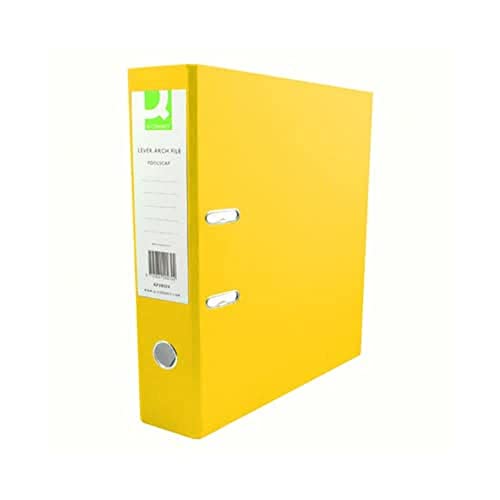 Q-Connect kf01476 Aktenordner Foolscap Polypropylen – Gelb [10 Stück] von Q-Connect