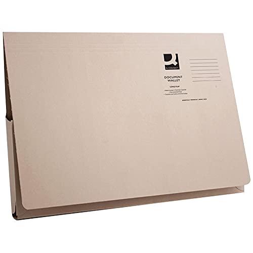 Q-Connect KF03930 Dokumententasche mit langer Klappe, Foolscap-Format, 50 Stück von Q-Connect