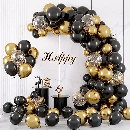 Q-WOOFF 60 Luftballons Schwarz Gold, 12 Zoll Einschließlich 20 Luftballons Schwarz Und 20 Luftballons Gold, 20-Bunte Paillettenballons ,Geburtstag Hochzeit Kinder Baby Shower Party Dekorationen Q-WOOFF 60 Luftballons Schwarz Gold, 12 Zoll Einschließlich 20 Luftballons Schwarz Und 20 Luftballons Gold, 20-Bunte Paillettenballons ,Geburtstag Hochzeit Kinder Baby Shower Party Dekorationen von Q-WOOFF
