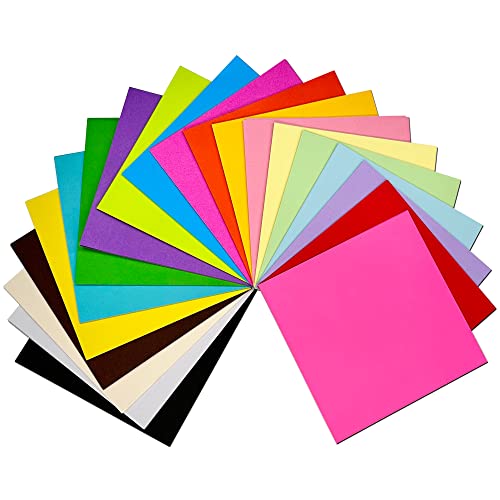 Origami-Papier, doppelseitig, 20 Farben, 200 Blatt - 19,8 cm von QAINJG