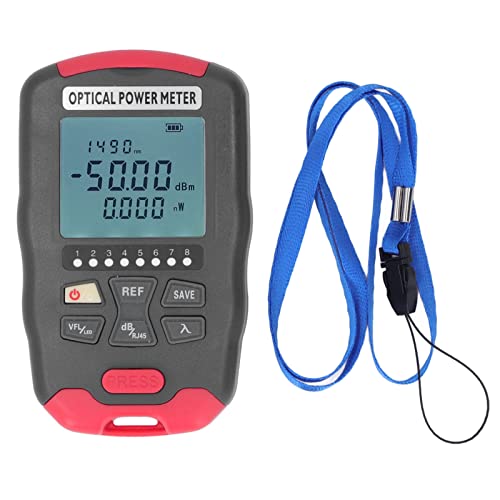 Glasfaser-Leistungs messer, tragbares Faser-Licht messgerät, Lichtquellen-Netzwerk-Optik tester mit LED-Licht-Kommunikation stech nik (‑50 to +26dBm) von QANYEGN