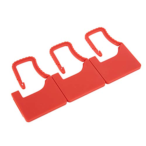 QANYEGN 100 Stück Kunststoffschloss, Sicherheitsetiketten aus Kunststoff, Vorhängeschlosssiegel, kleine Schlösser, geeignet für alle Arten von Branchen, Kleidersäcke (Red) von QANYEGN