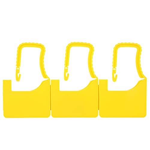 QANYEGN 100 Stück Kunststoffschloss, Sicherheitsetiketten aus Kunststoff, Vorhängeschlosssiegel, kleine Schlösser, geeignet für alle Arten von Branchen, Kleidersäcke (Yellow) von QANYEGN